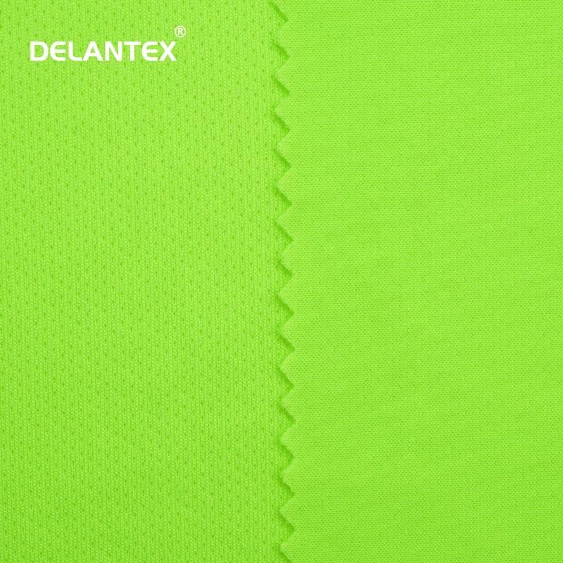Delantex Microfiber Eyelet Bird Eye Mesh Knit Fabric for Sport Wear Hi Vis Birdseye Fabric 150-160 Gsm