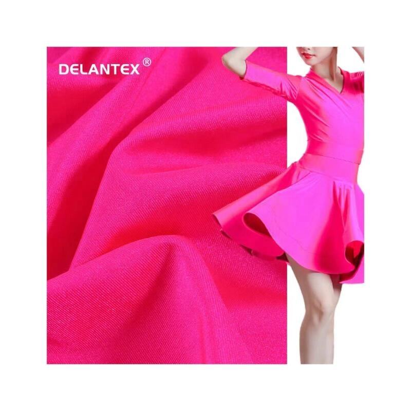 190GSM Shiny Polyester Spandex Knit Fabric for Party Dress