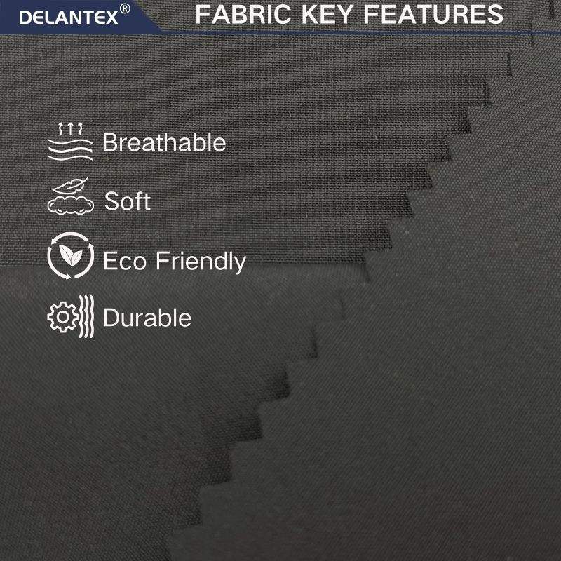 Delantex 100D*150D Polyester Spandex Skin-friendly Double Sides 4-Way Stretch Fabric for Uniforms