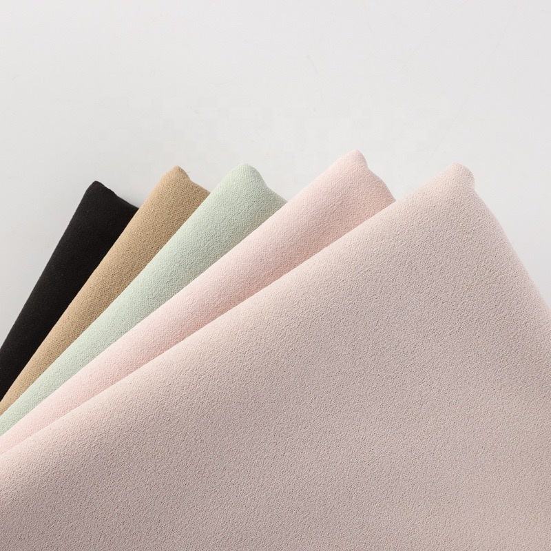 Delantex Knitted scuba Crepe PD Fabric FALSE TWIST MOSS CREPE Scuba Fabric Fashion Knitted Fabric