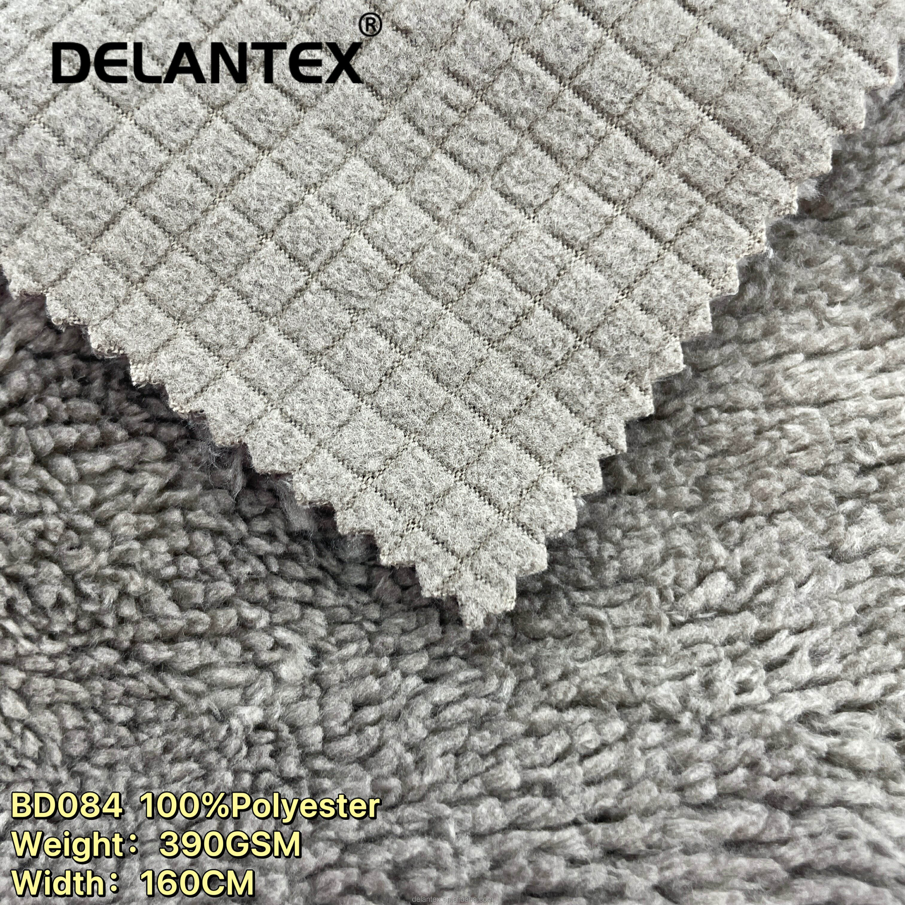 390GSM 160CM Polyester Bonded Coral Fleece Fabric for Jackets