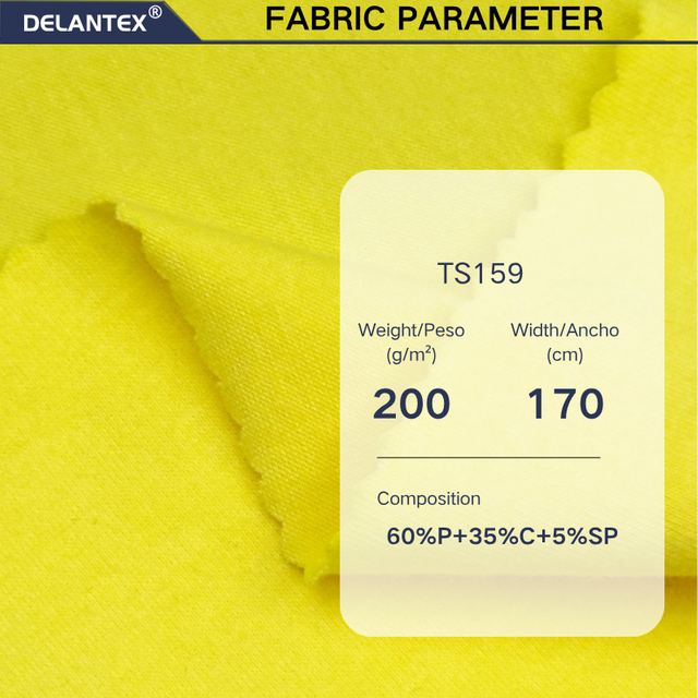 Delantex 60%polyester 35%cotton 5%spandex Breathable Clothing Fabric