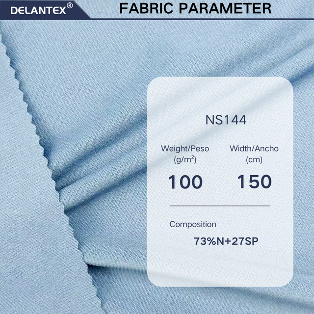 Delantex 150cm 100gsm 73%nylon 27%spandex Blue Lightweight Fabric Yoga Gym Fabric