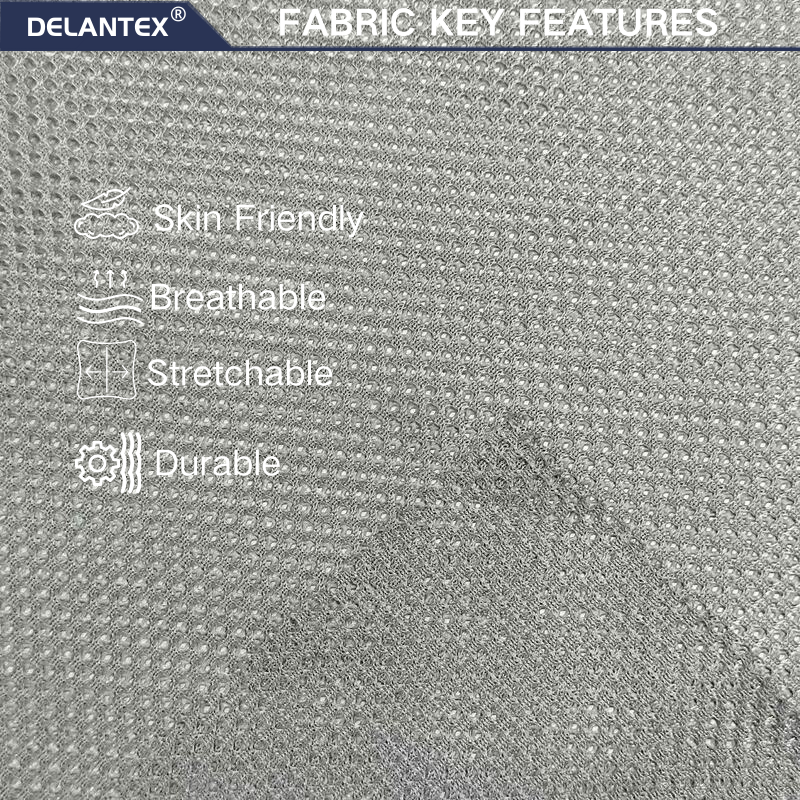 Delantex 55gsm Lightweight Mesh Fabric Can Be Used for Women's Dresses or Men's Sportswear