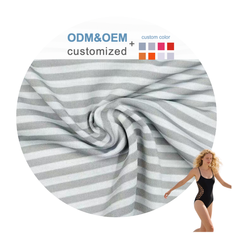 Delantex 4 Way Stretch 18%Polyester 70%nylon Elastane Fabric Polyester Spandex Knitted Fabric for Swim Clothes