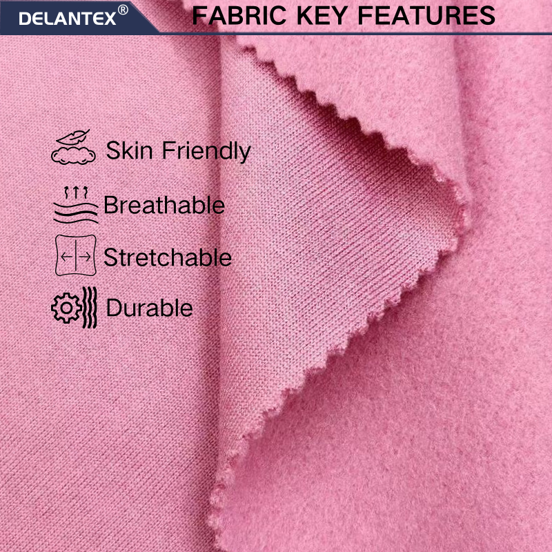 Delantex Winter Sweatshirt and Pants Fabric 100%polyester Material Fabric