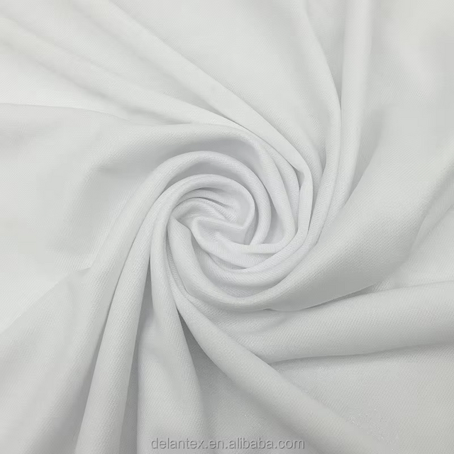 Delantex Polyester Interlock Fabric White Sublimation Fabric