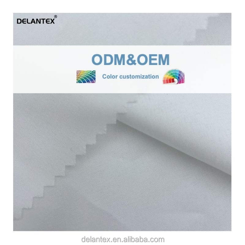 Delantex DTY 210cm 60gsm White Pongee Fabric for Garment Lining