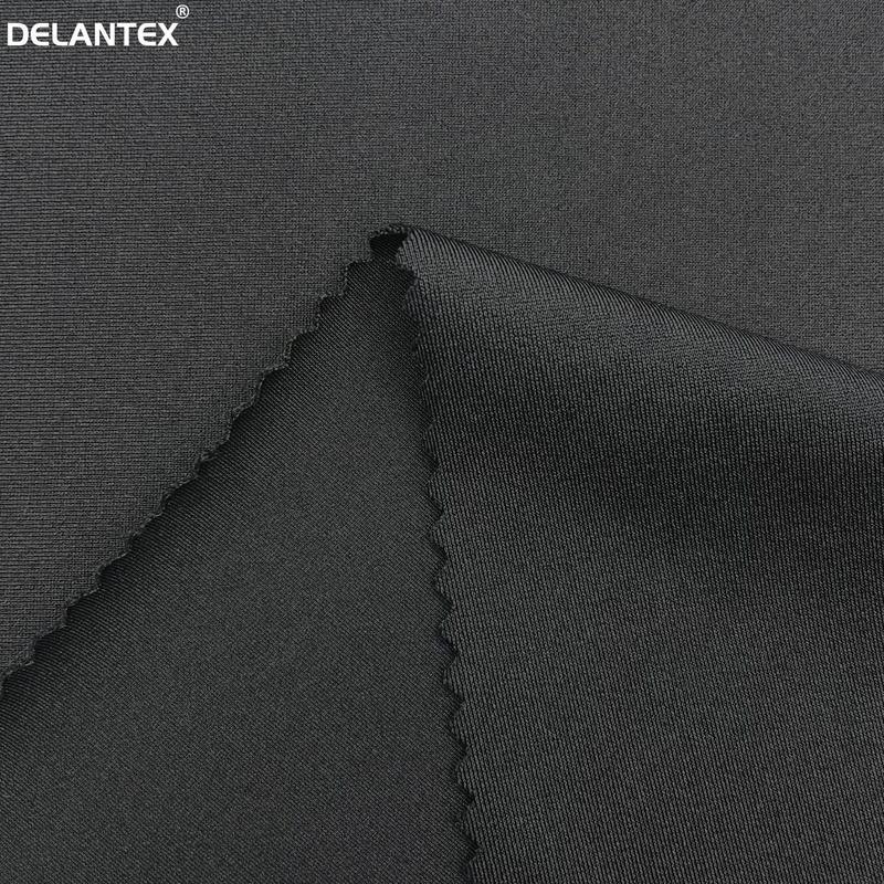 Delantex High Quality 250gsm Shinny Stretch Spandex Polyester Fabric for Sportswear