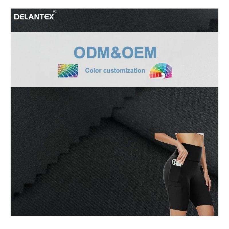 Delantex 85%polyester 15%spandex 2 Sides Brushed Stretch Interlock Jersey Fabric Supplier