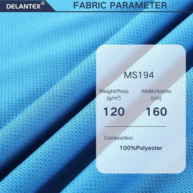 Delantex Sports Clothing 100% Polyester Quick-Dry Sports Fabric with Bird Eye Mesh for Football Jersey for Outdoor Use