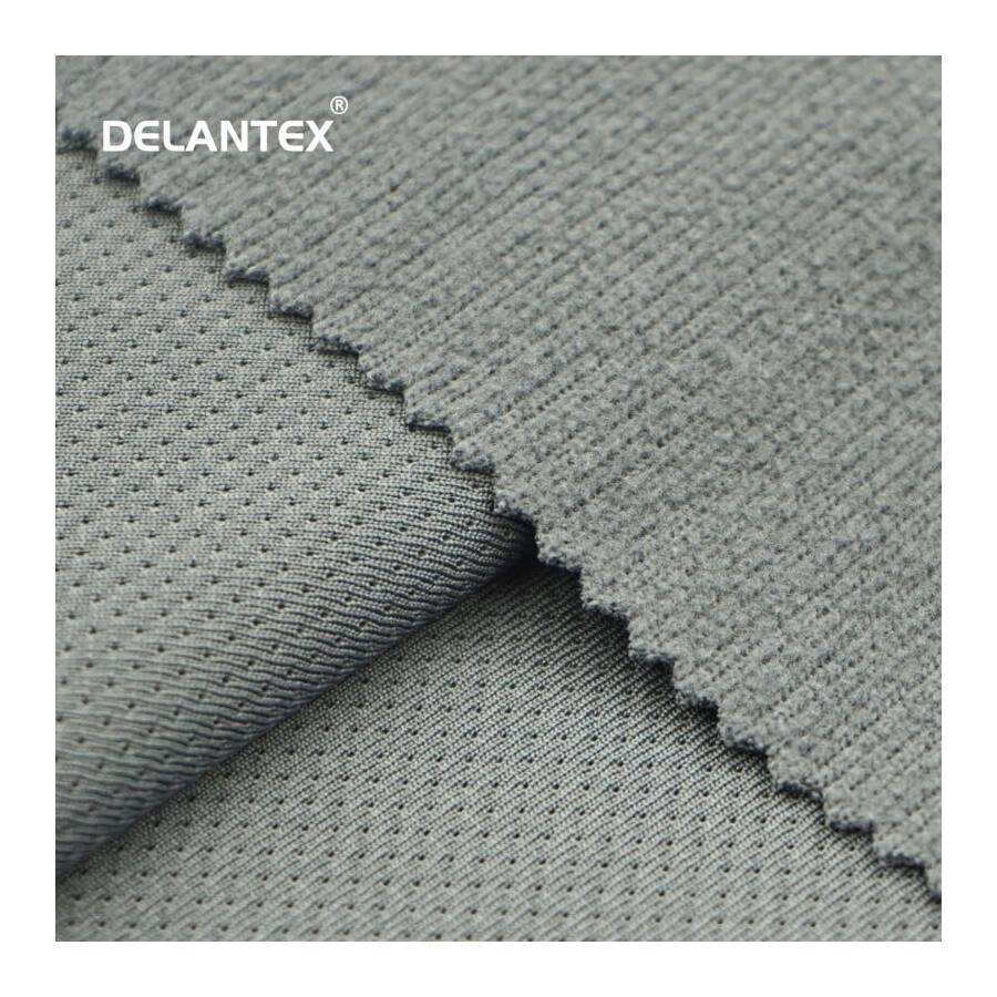 Delantex Micro Polar Fleece Polyester USA Jacquard Mesh Fleece Fabric 260GSM for Sports Tops