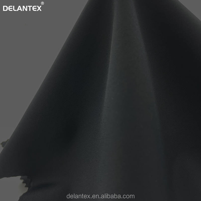 Delantex Soft Skin Friendly Black Nylon Spandex Matte Stretch Fabric for Swimwear Athleisure Performance Fabric