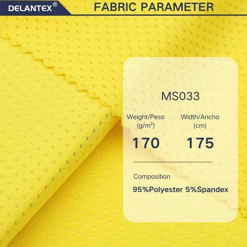 Premium 170G Butterfly Mesh Jersey Knit Fabric for Sportswear 95% Polyester 5% Spandex Breathable Fabric for Boys Girls Garments