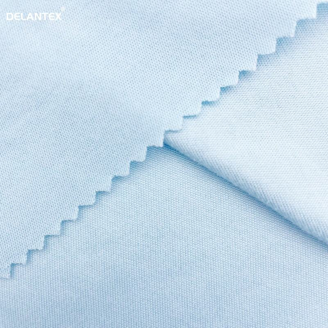 Delantex DTY Blue Brushed Wicking Poly Spandex Jersey Fabric for Activewear