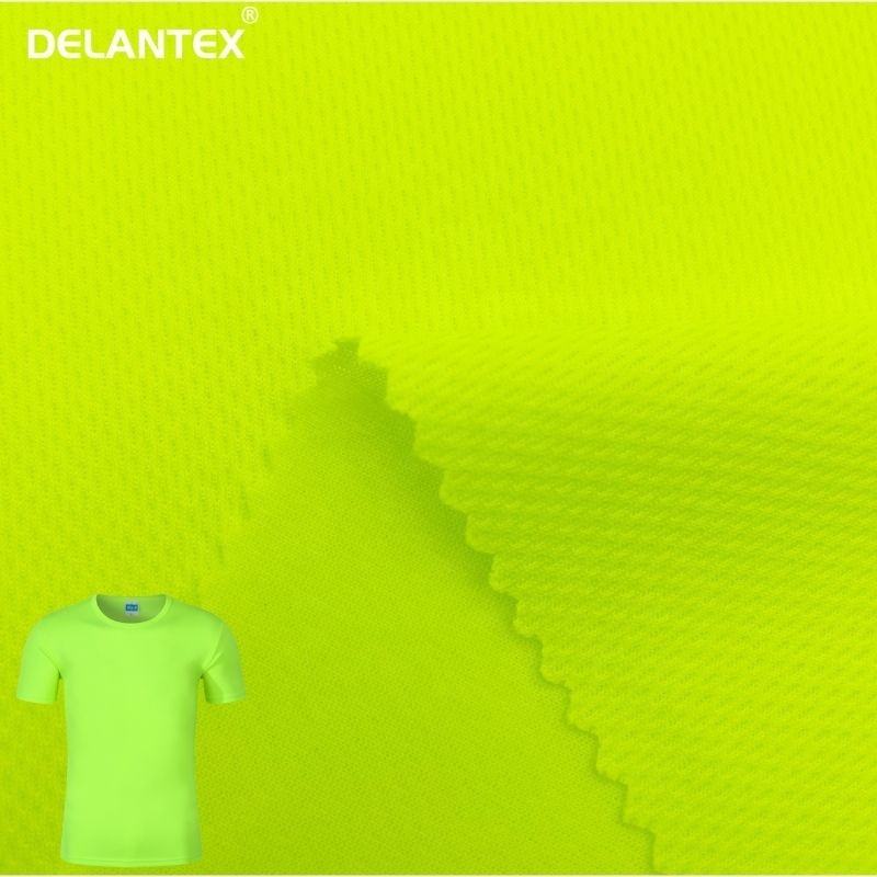 Delantex 100% Polyester Soft Hand Feel Solid Bird Eye Mesh Fabric for Sportswear