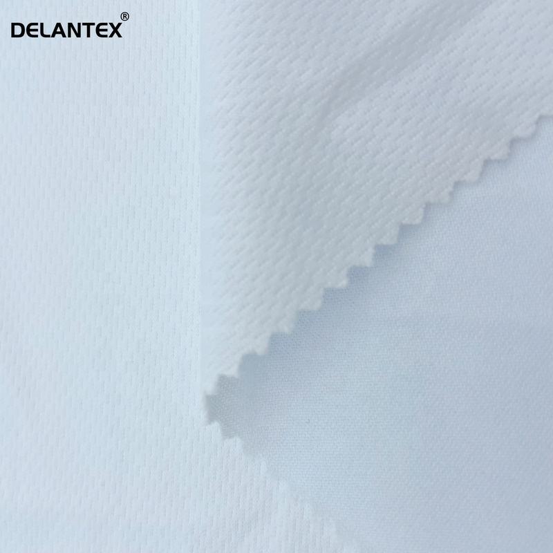 Delantex Sublimation Fabric 180gsm White Skin Friendly Wicking Knit Poly Bird Eye Mesh Fabric Supplier Free Sample