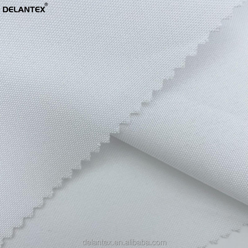 DTY 140GSM Lightweight 100%polyester White Fabric for Hotel Staff Uniform