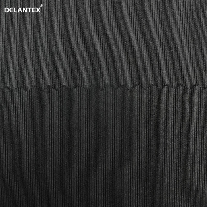 Delantex Customized 290GSM Skin Friendly Double Faced Black scuba Fabric for Sportswear