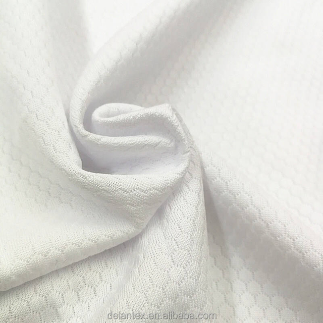 Delantex 100 Polyester Footer Soccer T-Shirt Fabric 145GSM 160cm- White Fabric for Sublimation Free Sample