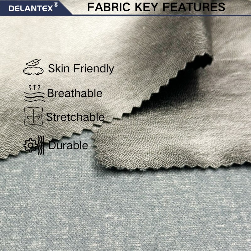 Delantex Windbreaker PU Polyester Softshell ForJacket Spandex Bonded Fabric Waterproof for Outdoor Sports Jacket Fabric