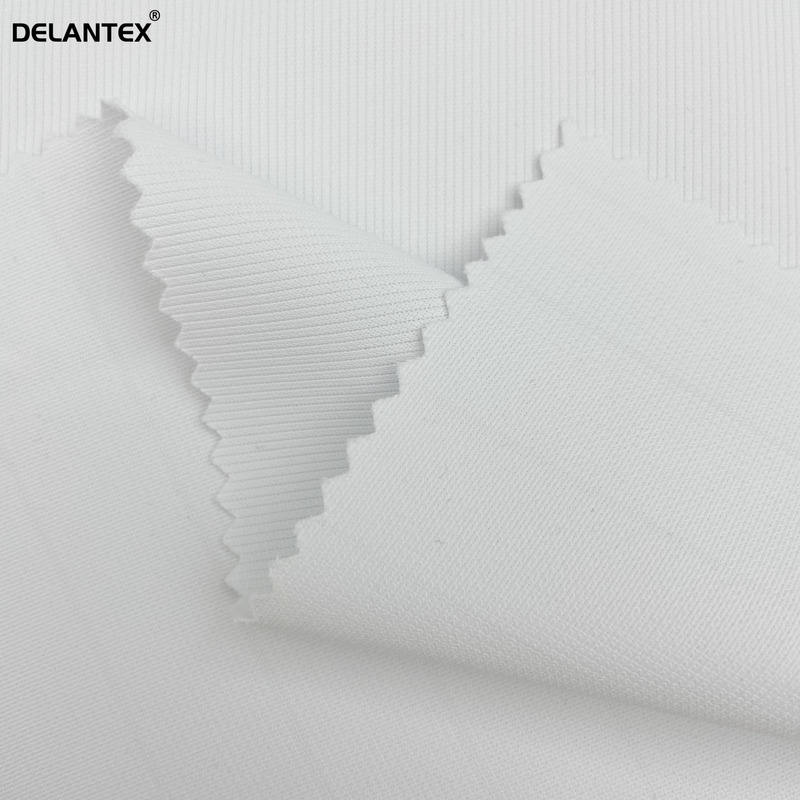 Delantex White Woven Fabric DTY 210GSM Workwear Fabric for Corporate Uniform