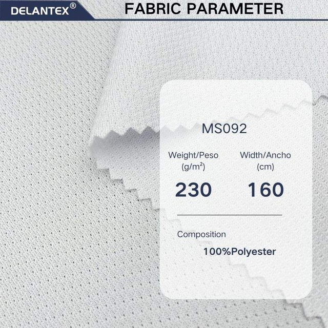 Delantex 100 Polyester Jersey Mesh Fabric 230GSM 160cm