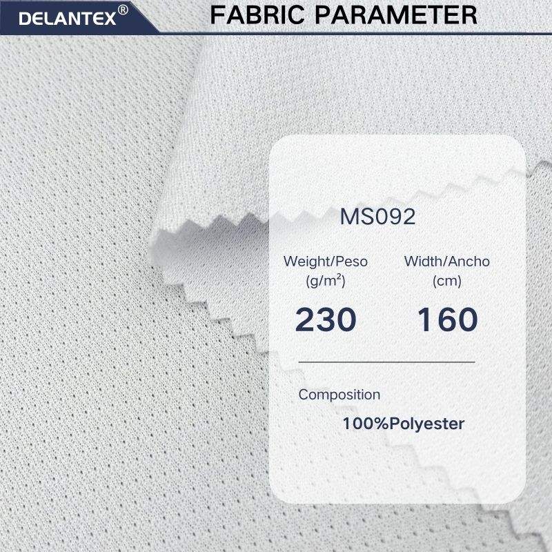 Delantex 100 Polyester Jersey Mesh Fabric 230GSM 160cm