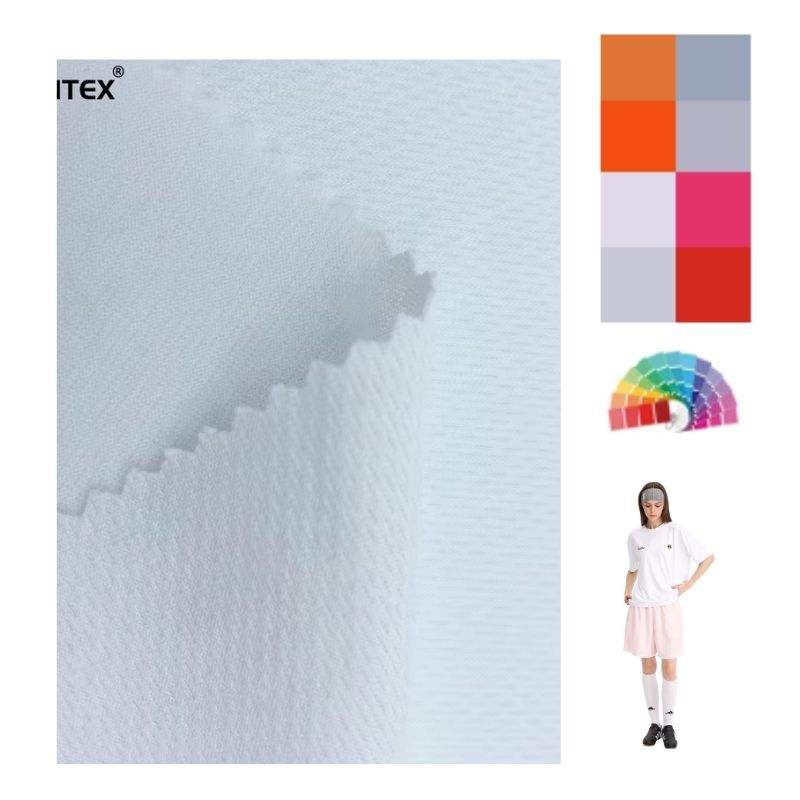 Delantex Hotsale Dry Fit Fabric for Sport Sublimation Fabric 100% Polyester Material Bird Eye Mesh Fabric for T-shirt