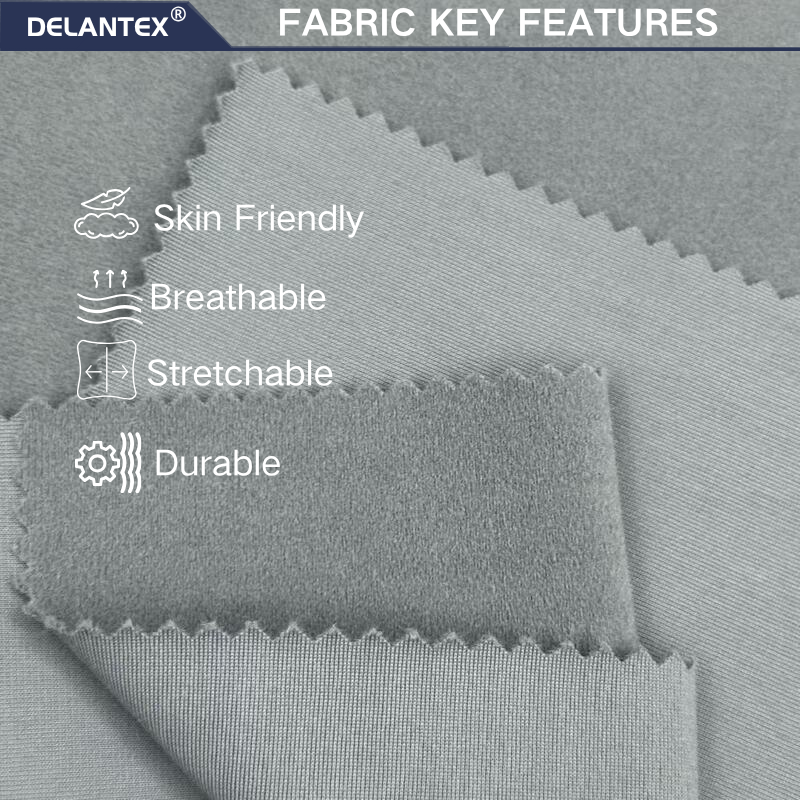 Delantex Fleece Fabric Flannel Sweatshirt Roll Fleece Fabrics for Clothing 170cm 230gsm Door Width and Weight