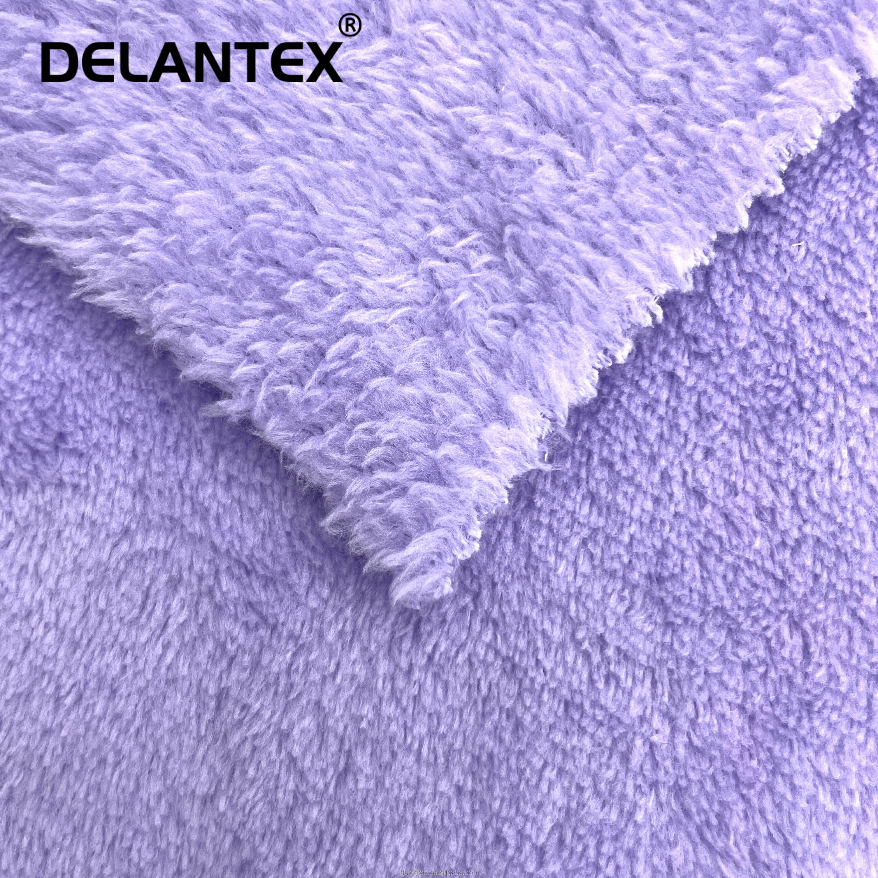 Delantex Customized Soft Flannel Fleece Fabric for Garment Bedding with High Quality Free Samples