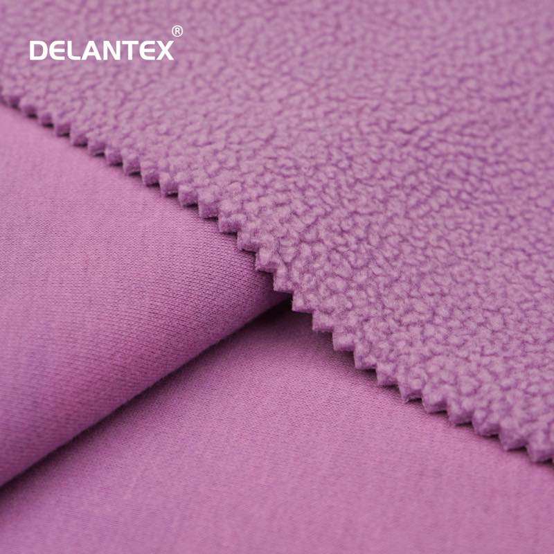 Delantex 80% Polyester 20% Cotton French Terry Fleece Fabric Brushed Knitting Fabric for Girls Hoodie for Sleepwear Outdoor