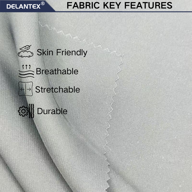 Delantex Best Workwear Fabric Cloth for Black Uniform Chef Coatbest Bestfabric for Office Fabric Uniform Suppliers 175cm 125gsm