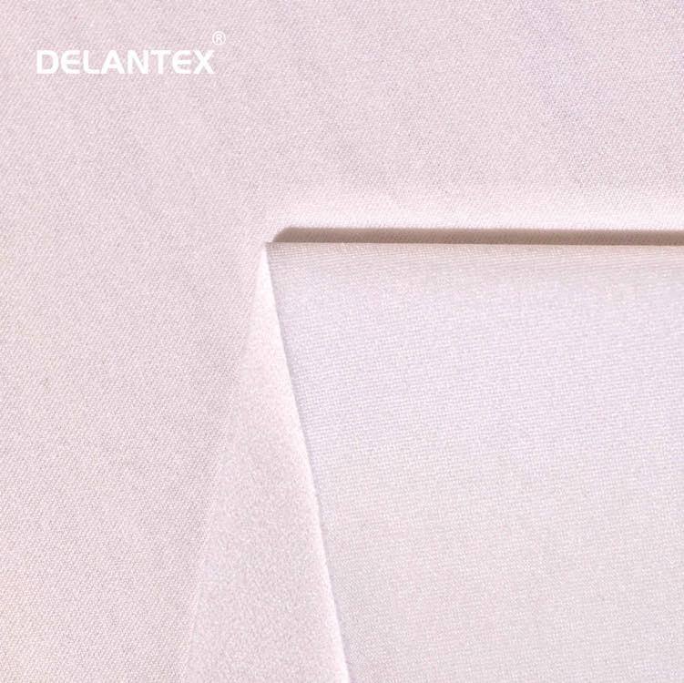 Delantex Textile High Quality 75D Scuba Crepe Polyester Knit Fabric 95% Poly 5% Spandex Plain Dyed with Memory Feature