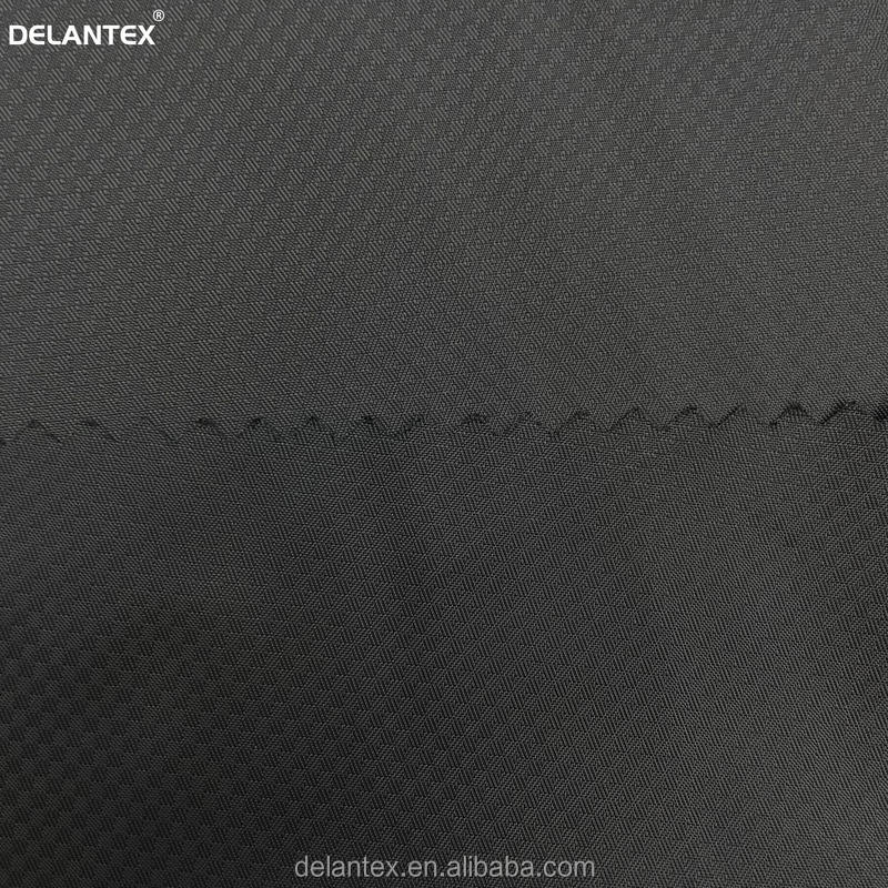 Delantex High Quality Softshell Lining Fabric Black Lightweight Long Filament Invisible Grid Jacquard for Outdoor Use for Girls