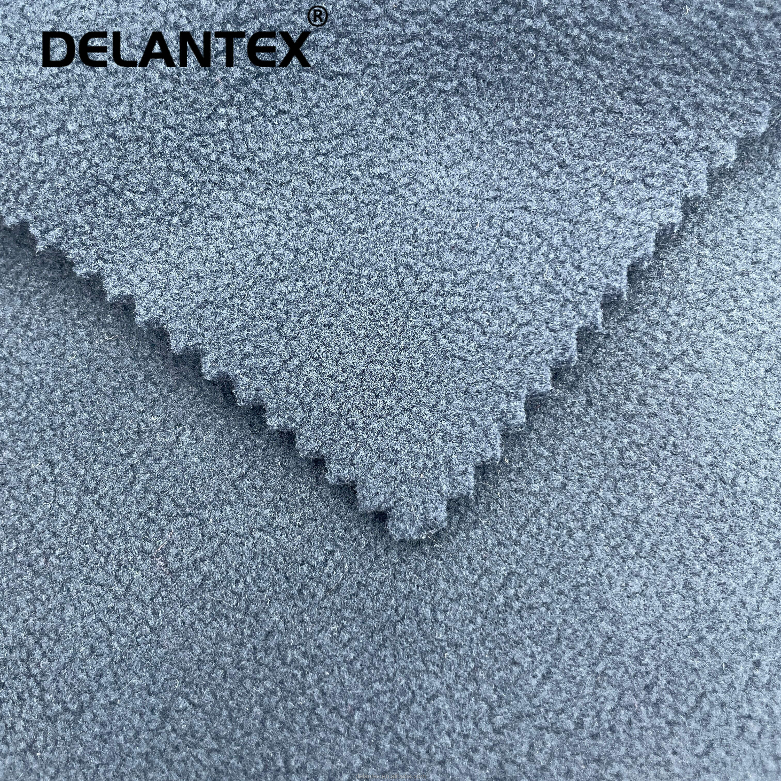 Delantex High Quality 100% Polyester Water Resistant Bonded Fleece Fabric for Jackets Free Sample