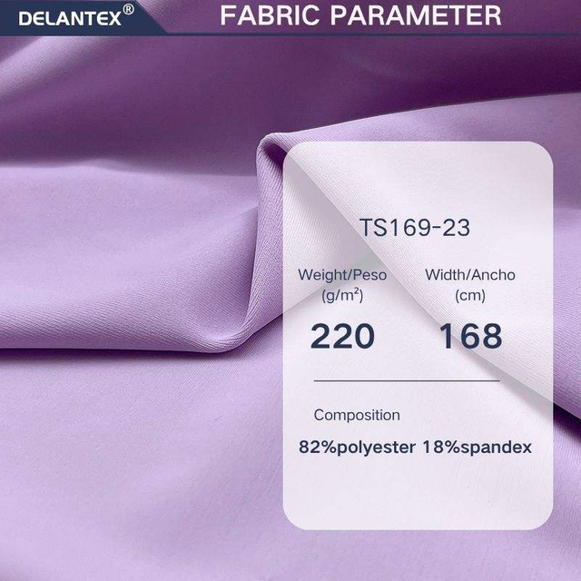 Delantex Spandex Knitting Fabric 220gsm Moisture-Wicking for Activewear Yoga Leggings Eco-Friendly Dye Free Sample