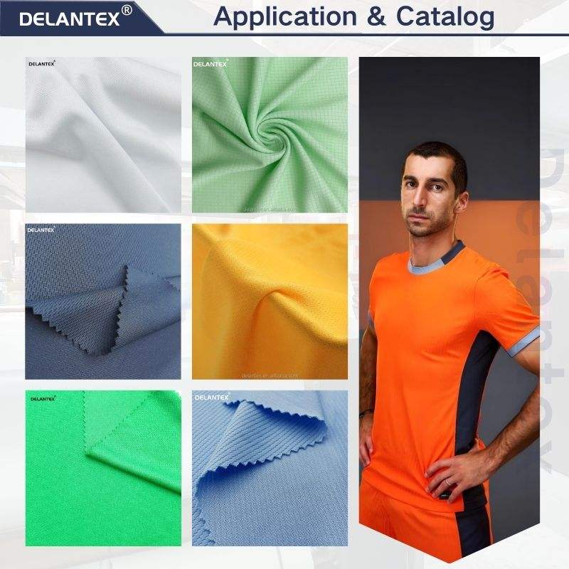 Delantex Bird Eye Mesh Basketball Football Jersey Fabric 100% Polyester Stretch for Outdoor Garments for Girls Free Sample