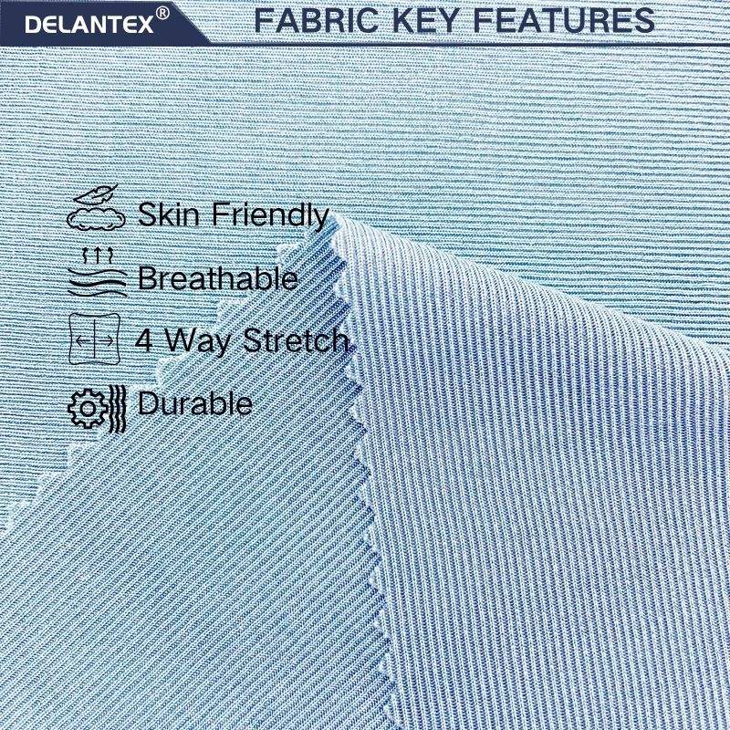 Delantex High Elastic Soft Ice Silk Rib Quick-drying Jersey Fabric Wholesaler Ice Jersey Fabric for Cool T-shirt Free Sample
