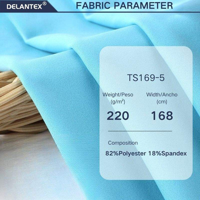 Delantex Four Way Stretch Yoga Sportswear Swimsuit Fabric High-density Polyester Fabric for Yoga Wear Free Sample