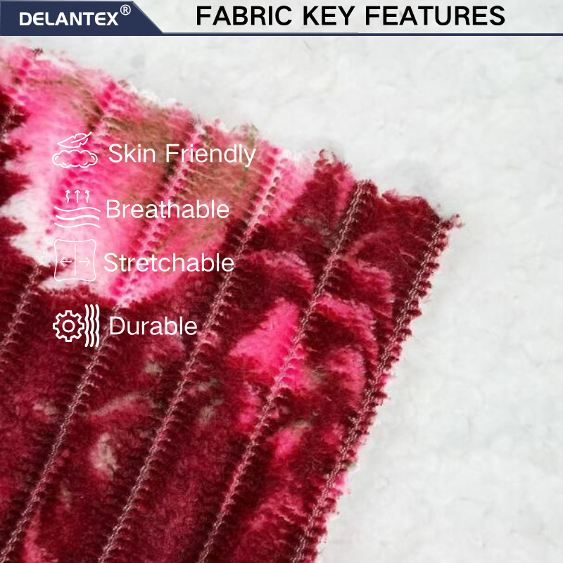 Delantex Printed Flannel Fabric Winter Hot Item 100% Polyester 205cm 400gsm Color Customizable