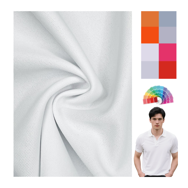 Delantex Polyester Bird Eye Mesh Fabric Birds Eye Knitted Sportswear Men's t Shirt Fabric