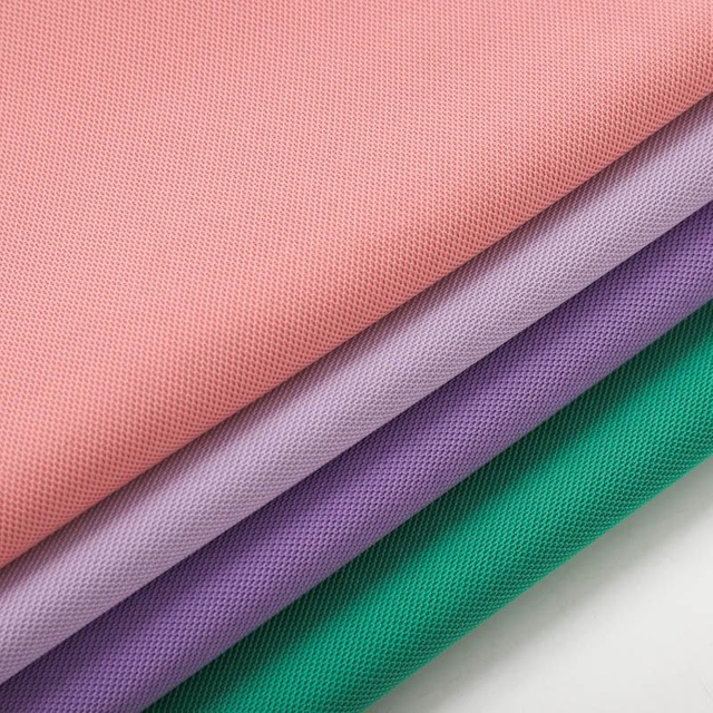Polyester Single Pique Knitted Fabric for Polo Durable Top Quality Polyester Fabric Free Samples