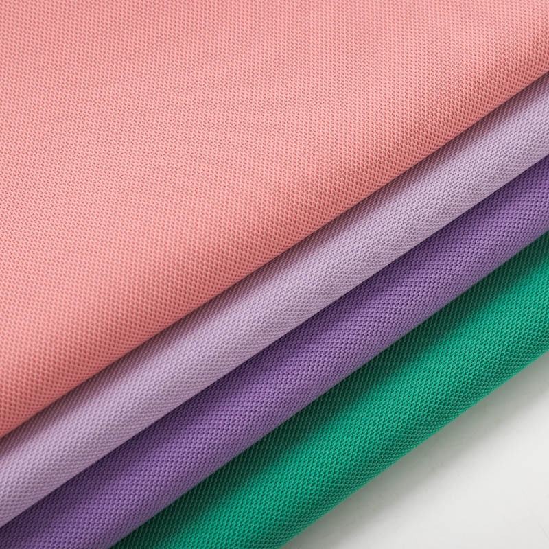 Polyester Single Pique Knitted Fabric for Polo Durable Top Quality Polyester Fabric Free Samples