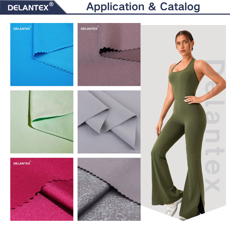 Delantex Chinese Manufacturer of Nylon Spandex Fabric, Specializing in Black 160cm and 255gsm Door Width and Weight