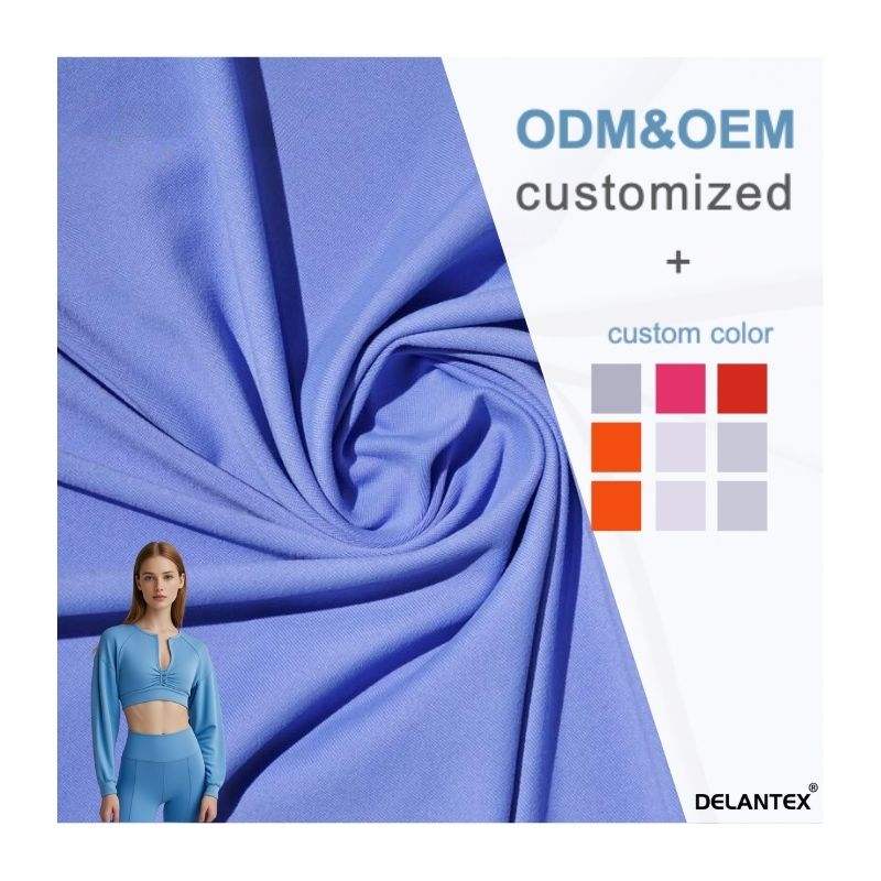 Delantex Fabrics Textiles 13% Spandex 87% Nylon Knit Sports Compression Stretch Fabric for Yoga Free Sample