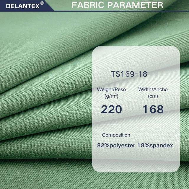 Delantex Custom 82% Polyester 18% Spandex Interlock Fabric for Sportswear, Free Sample Available