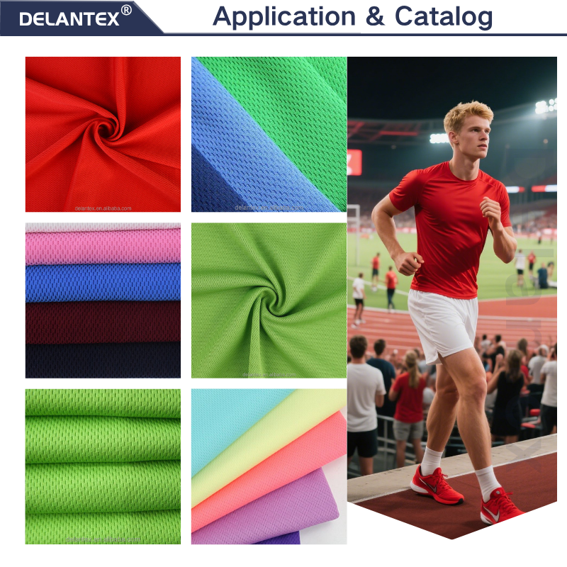 Delantex a Fabric That Can Be Sublimated, Made of 100% Polyester. Mesh Interlock Multiple Colors Available for Customization