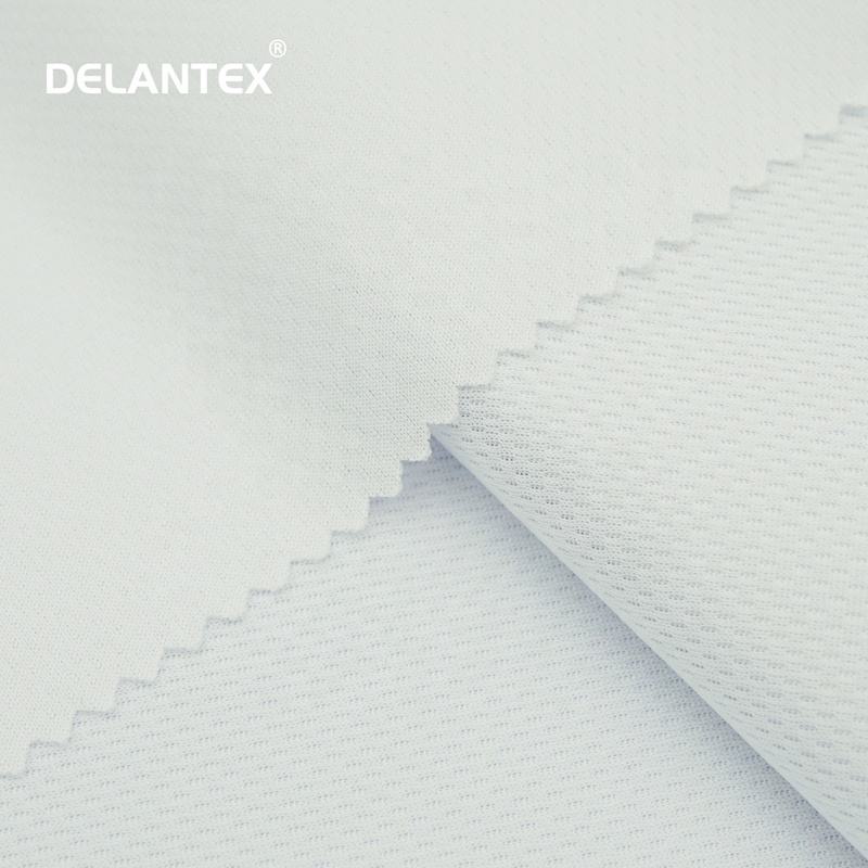 Delantex Breathable Soccer Jersey Fabric Dry Fit Sublimation Tricot Birdeye Mesh Fabric Supplier Sport Jersey Fabric Free Sample