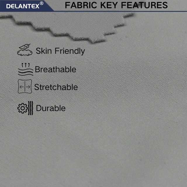 Delantex Comfortable SPortswear Soft Touch Jersey Double Jersey Fabric Breathable for Sportswear Stretch Plain for Garments